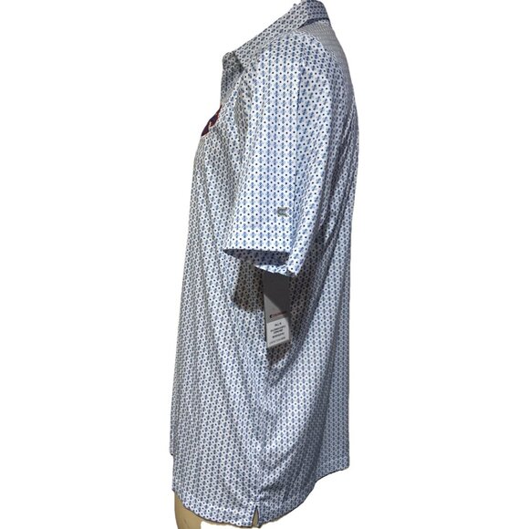 NEW Boise State BSU Broncos Colosseum Mini Print Collared Polo Shirt Men's L - Picture 4 of 7